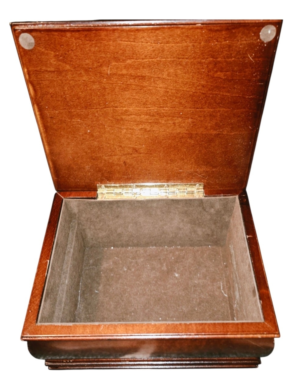 & Other Stories Brown Wooden Jewelry Box with Hinged Lid